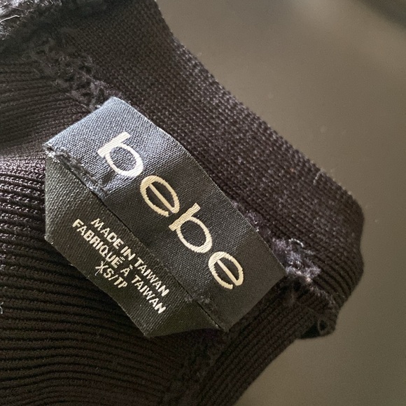 BEBE Elegant Black Long Sleeve Dress - Picture 12 of 12